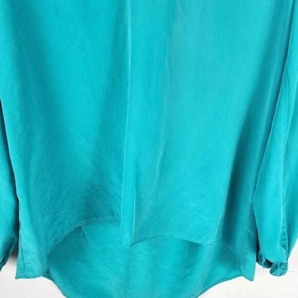 LILLY PULITZER WOMENS XS SILK ELSA LONG SLEEVE BLOUSE TOP SHIRT BUTTON DOWN NECK - Picture 5 of 9